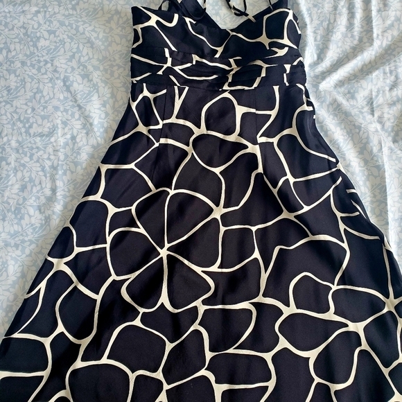 ANN TAYLOR 100% Silk Giraffe Print Halter Dress Size 0. - Picture 5 of 16